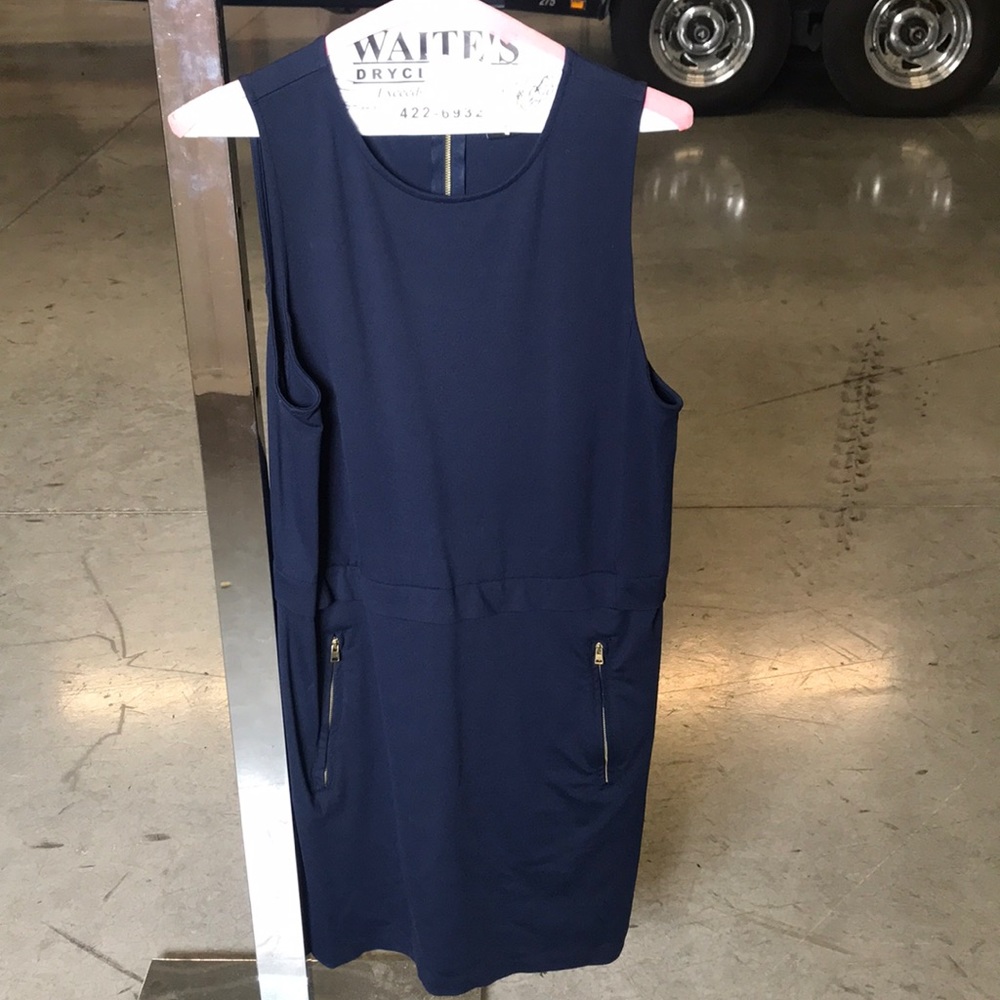 Navy Zipper Dress